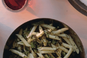 Penne with Hazelnut Gremolata and Roasted Broccolini