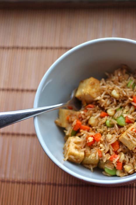 Vegetable Fried Rice with Tofu