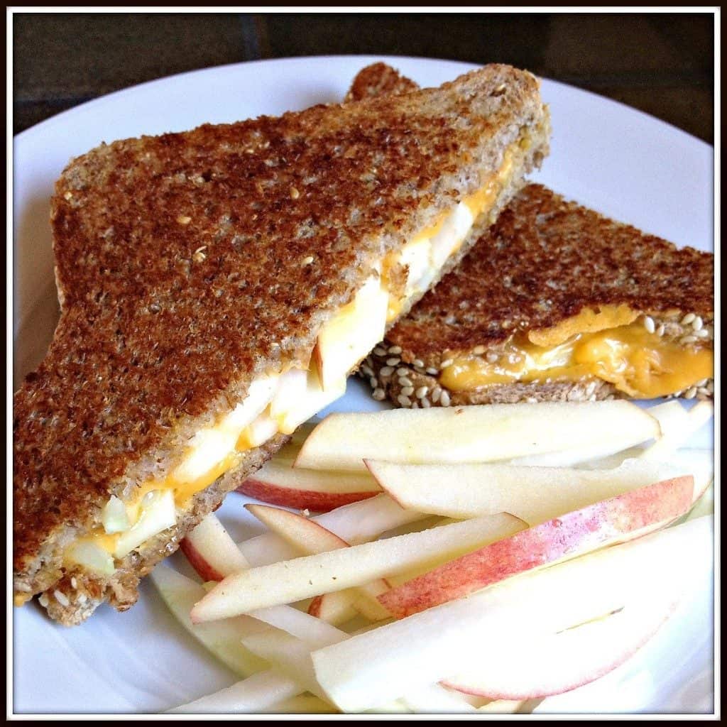 Grilled Cheese with Apples, Dijon and Kohlrabi