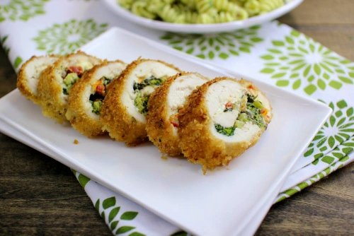 Chicken Spinoccoli– Breaded Stuffed Chicken Breast With Spinach, Broccoli and Cheese