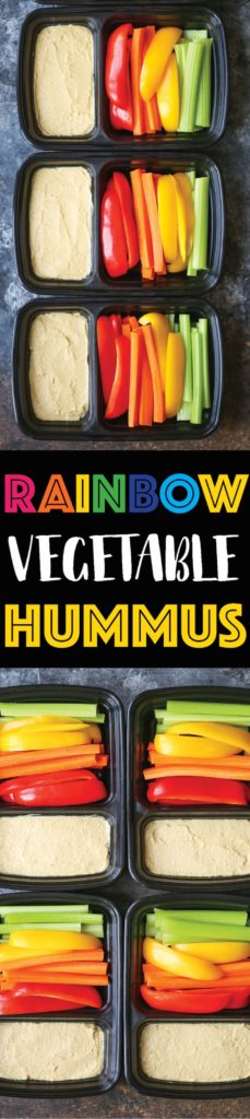 Rainbow Vegetable Hummus Box