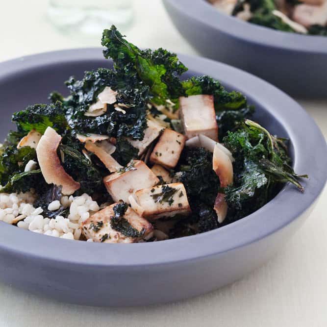Crispy Kale-and-Tofu Salad with Coconut