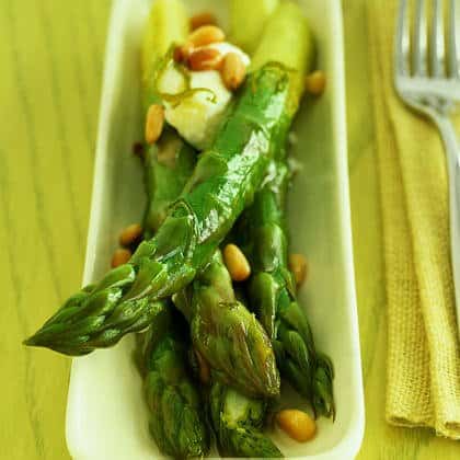 Honey-Lime Asparagus with Goat Cheese