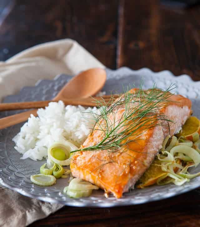 Miso Salmon with Orange and Fennel