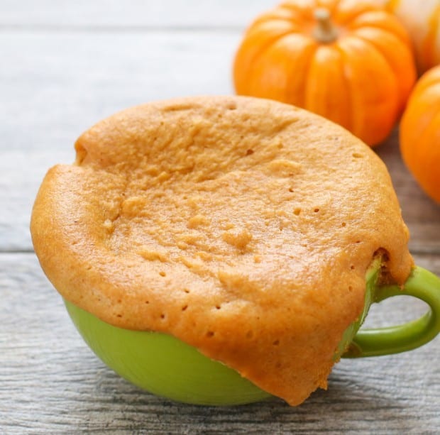 Flourless Peanut Butter Pumpkin Mug Cake