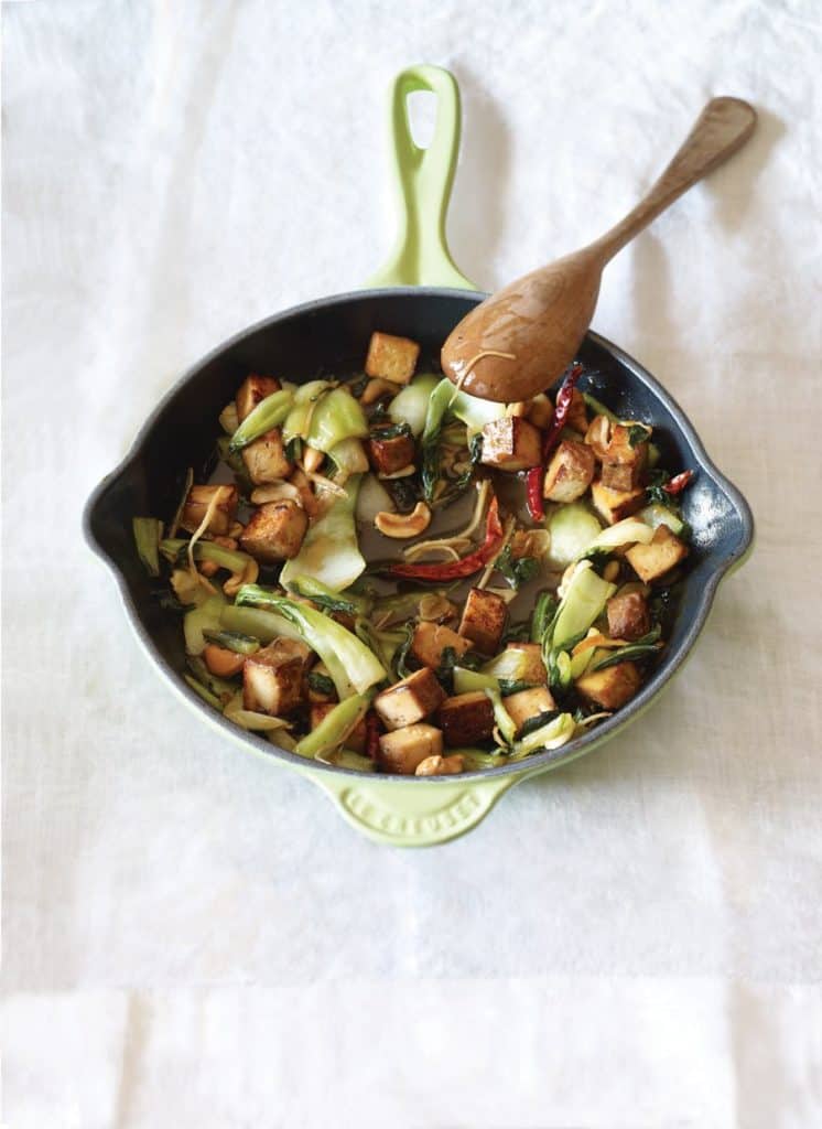 Baby Bok Choy and Tofu in Marmalade Sauce
