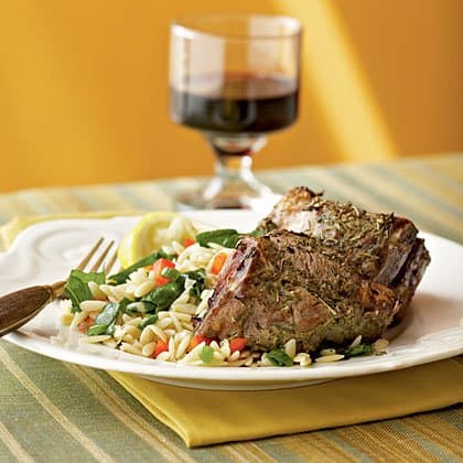 Herbes de Provence Lamb Chops with Orzo