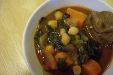 Lamb Stew with Spinach and Garbanzo Beans