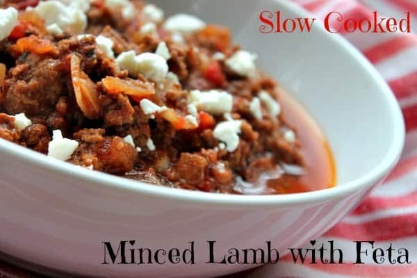 Slow Cooked Minced Lamb with Feta
