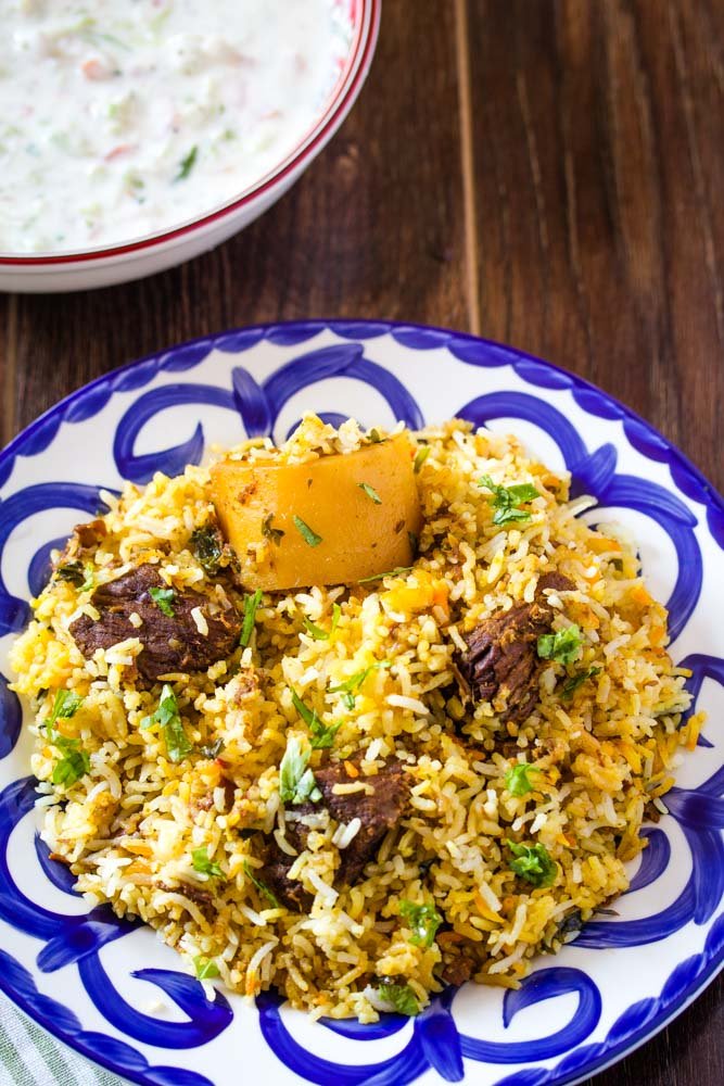 Easy Pakistani Beef Biryani– Action by Step Images consisted of