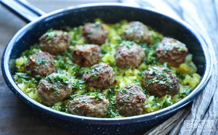 Lamb Meatballs with Mint Gremolata– Keto
