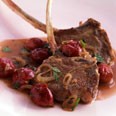 Lamb Chops with Cherry Balsamic Sauce and Mint