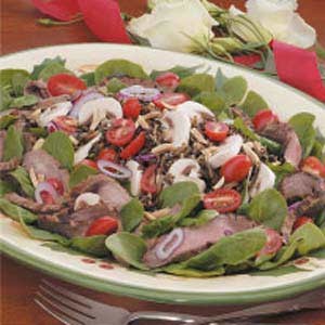 Flank Steak Spinach Salad