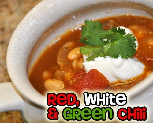 Red, White & Green Chili