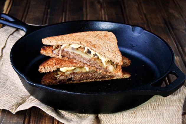 Mushroom and Swiss Patty Melts: Grilled Sandwiches for Two