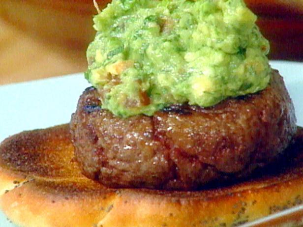 Guacamole Hamburgers with Monterey Jack and Chiles