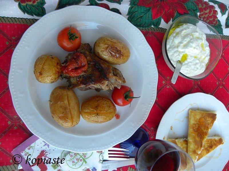 Bogana (Greek Roasted Leg of Lamb with Tomatoes)