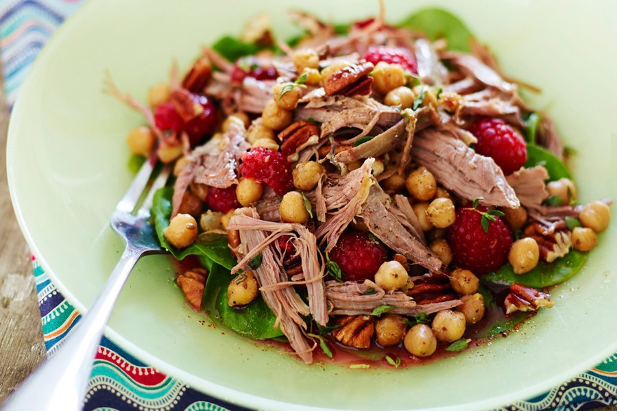 Warm Salad of Eastern Pulled Lamb and Chickpeas